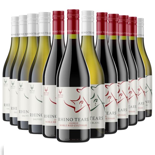 Case of 12 Mixed Rhino Tears Red & White Wine